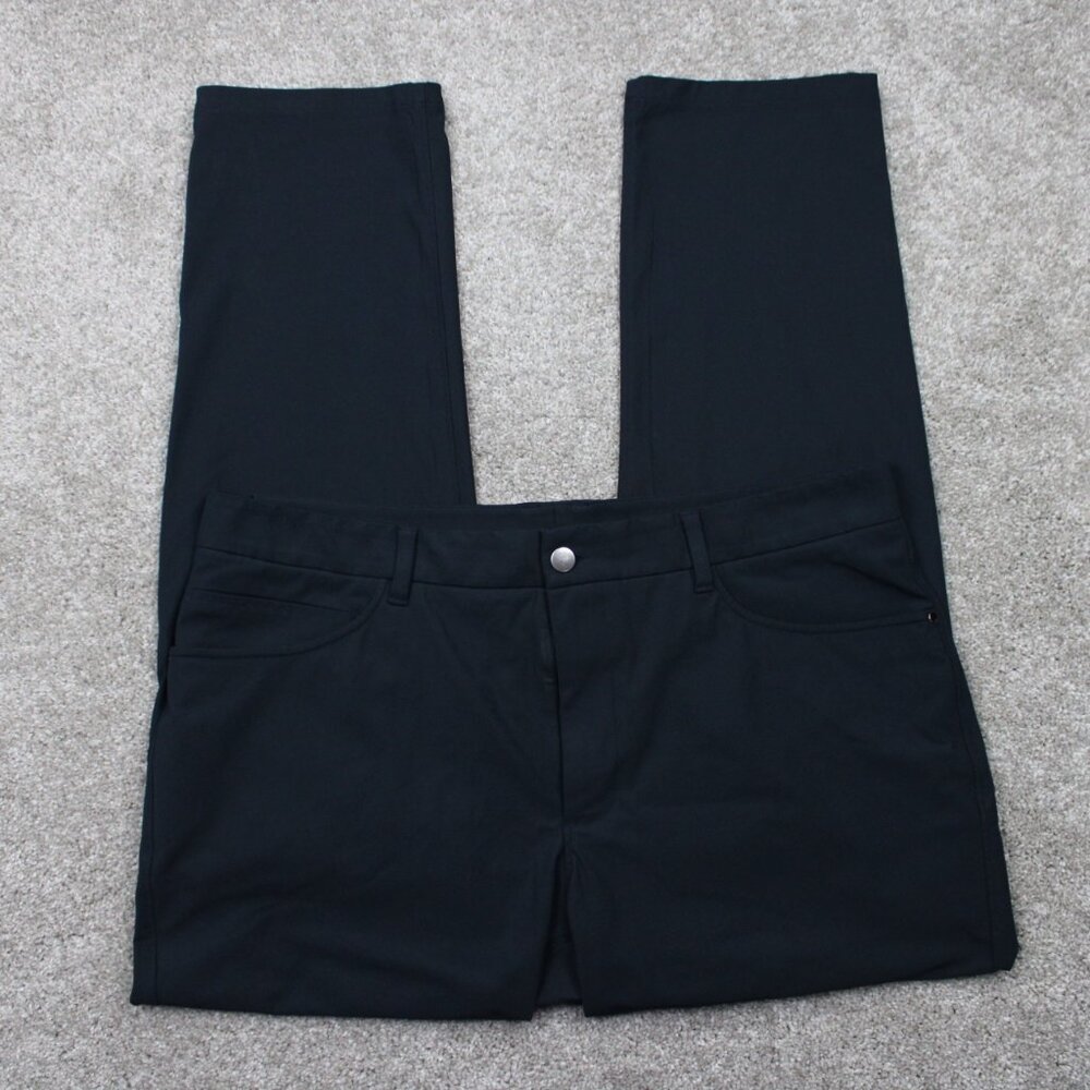 Crz Yoga Pants Mens 36 Blue Polyester Straight Leg Athleisure Golf w/ 30" inseam